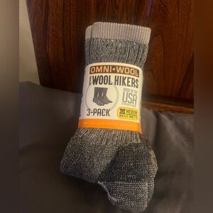 Merino Omni Wool Hikers, 3 pack, medium men 6-9, women 7-10, new in package